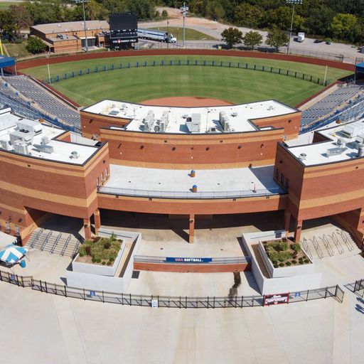 overhead view of the stadium