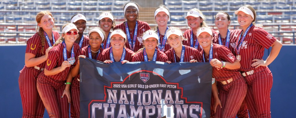 2022 USA Girls' Golf 18-under fast pitch national champion team