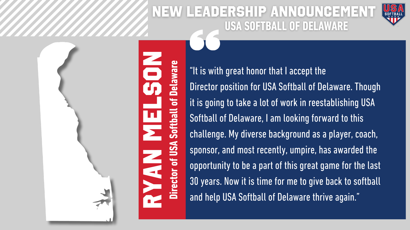 USA Softball Announces Leadership Update in Delaware featured image